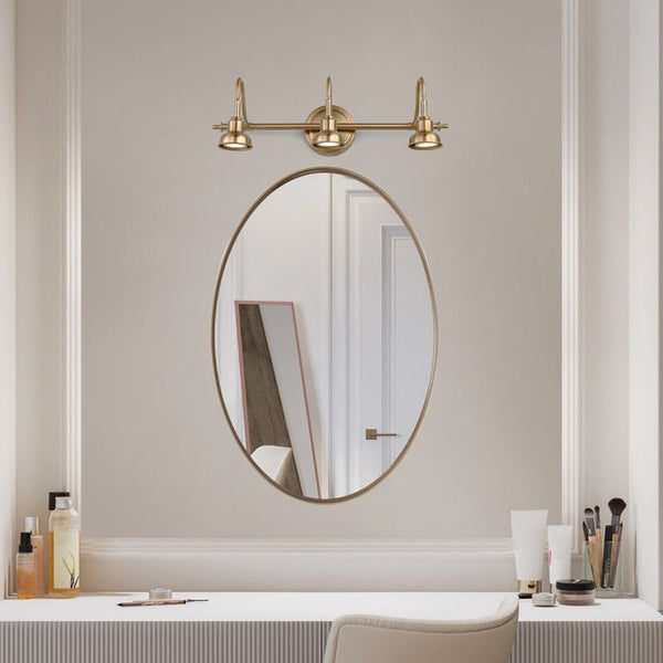 Tiffany Vintage Round Arc Vanity Wall Lamp, Gold, Bedroom