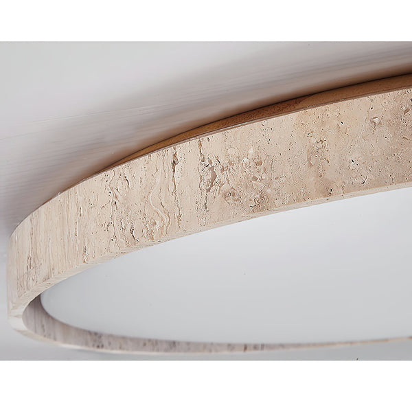 Symiror Round Travertine Ceiling Lamp
