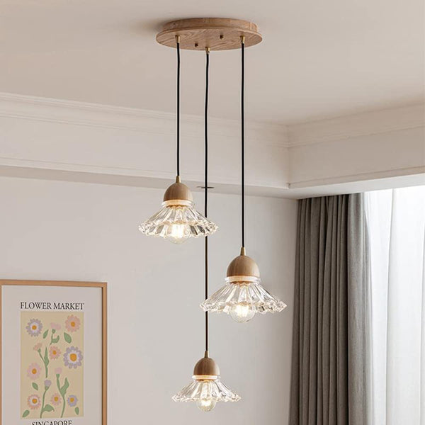 Vintage Single Made Glass Pendant Light