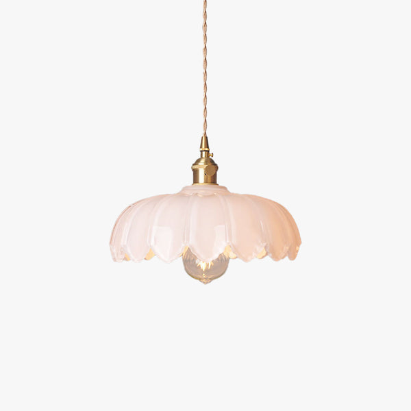 Valentina Retro LED Pendant Light Colourful Glass/Metal Flower Dining Room