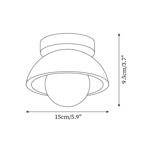 Ritta Minimalist Travertine Ceiling Light