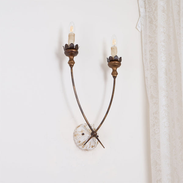 Catalos Vintage Industrial Wooden Wall Lamp