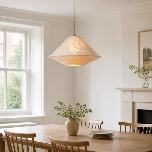 Modern Multi-layered Inverted Cone Linen shade Pendant Light