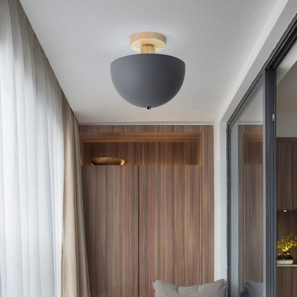 Simple Macaron Wooden Ceiling Lighting