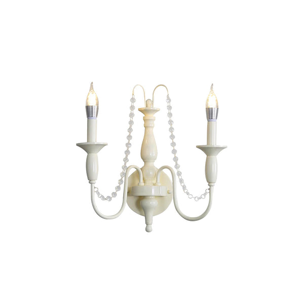 Jarnbruvys Traditional Candle Crystal Wall Lamp
