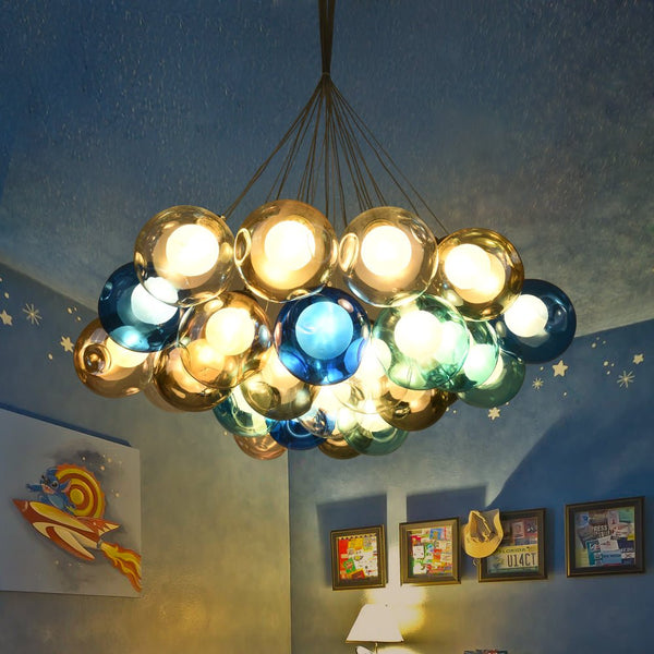 Wægnuli Unique Multi-Color Glass Chandelier
