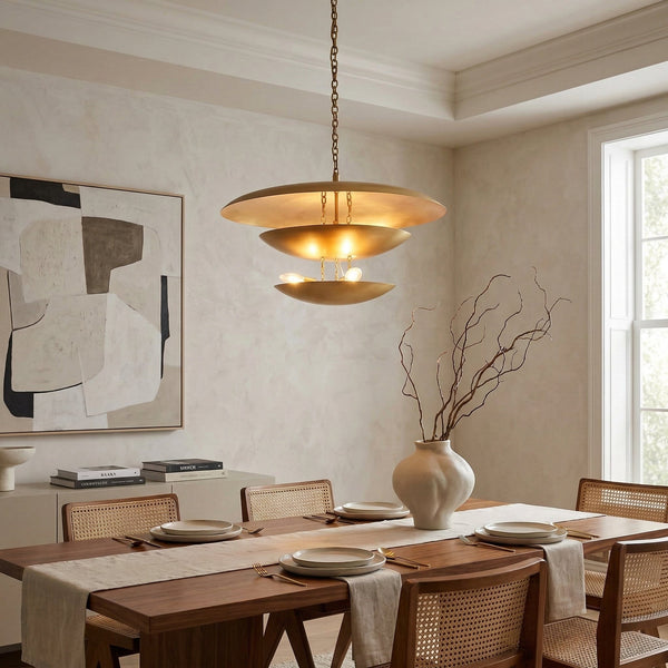 Sculptural Gold Tiered Pendant | CLIS0960