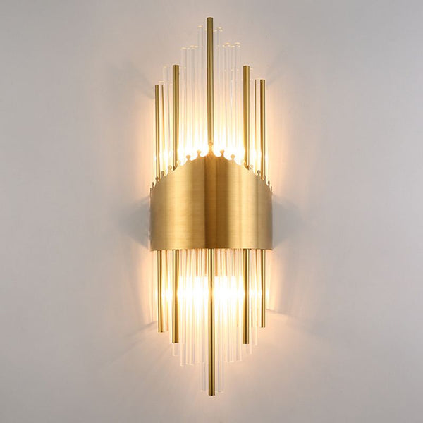 Kristy Luxury Gold Crystal Bedroom Bedside Wall Lamp