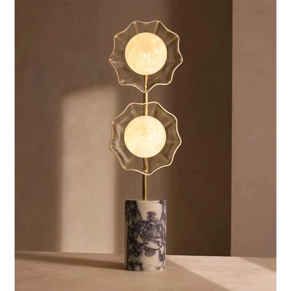 Brass Floor Lamp with Marble Base | CLPOBY028