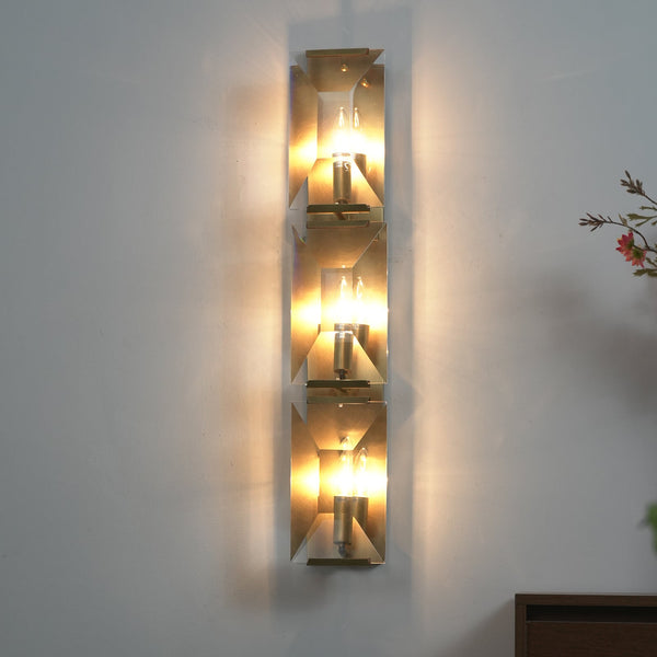 Three-Headed Crystal Wall Lamp