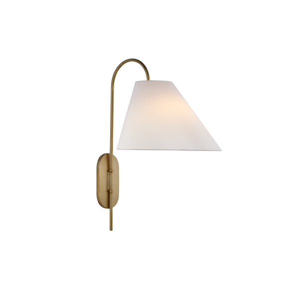 Nyphaiel Brass Fabric Wall Lamp