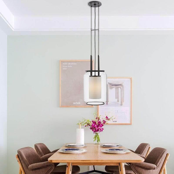 Clear Glass Lantern Pendant Light