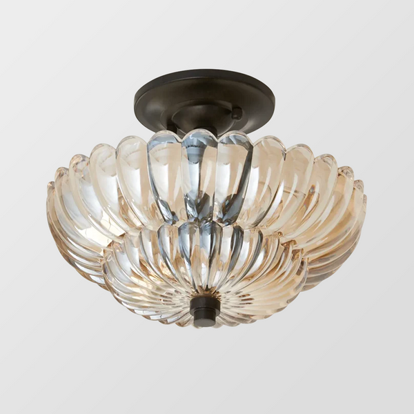 Thick Glass Flush Mount Ceiling Light for Living Room