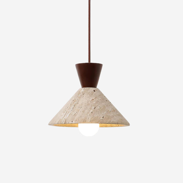 Ritta Travertine Pendant Lamp Hat Shape