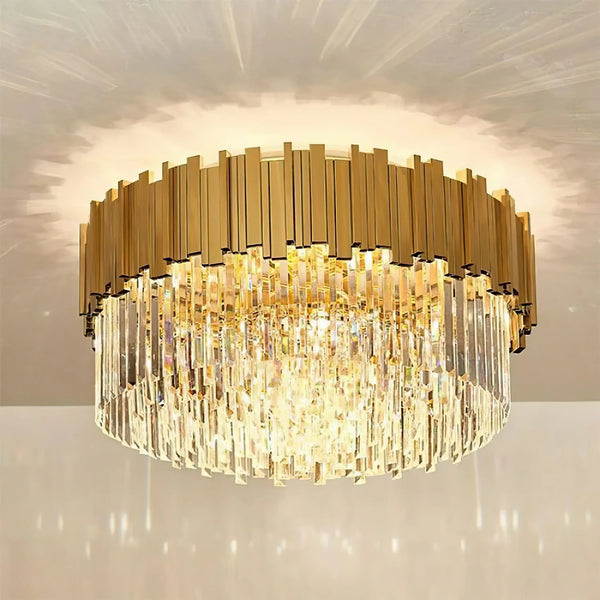Bourbons Crystal Round Ceiling Light