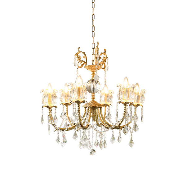 Evynyra Postmodern Luxury Brass Crystal Chandelier