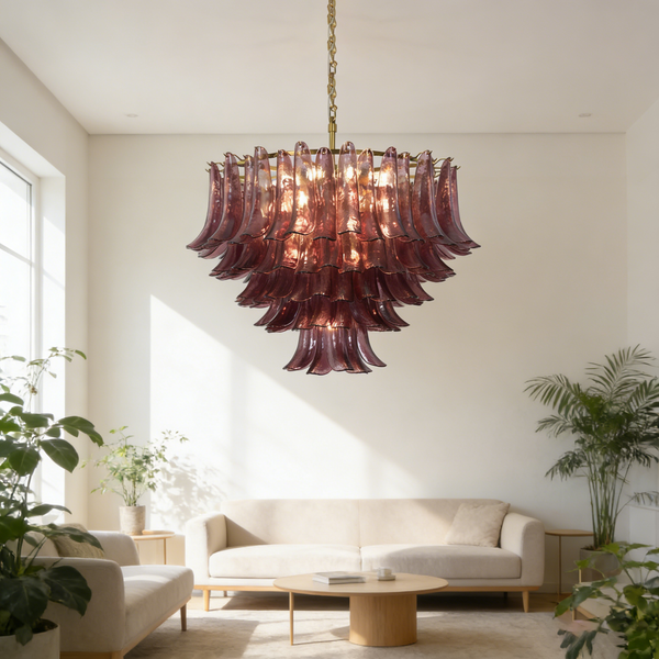 Amethyst Murano Glass Saddle Chandelier
