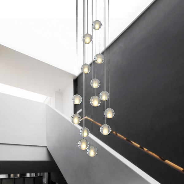Modern Minimalist Crystal Glass Pendant Light