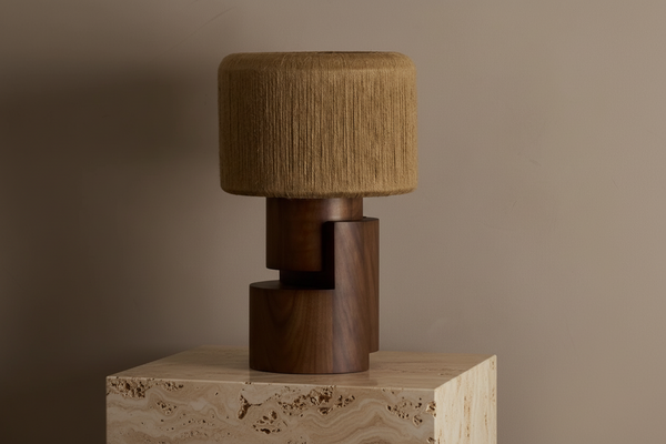 Walnut Table Lamp | Natural Fibre | CLWA356RT