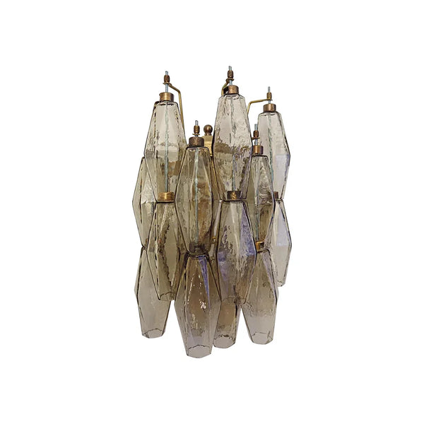 Poliedri Smoked Wall Lamp