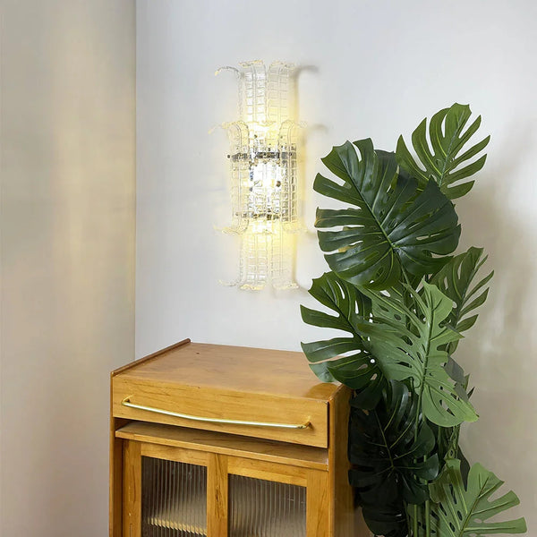 Leaf Shape Glass Wall Sconce