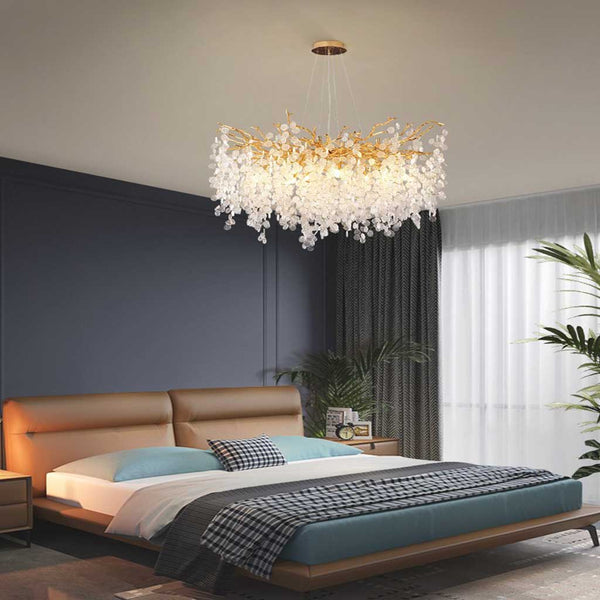 Chandelier Luxury Decorative Glass Branch, Gold