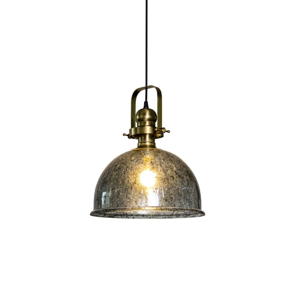 Ilvenel Vintage Industrial Wooden Glass Pendant Lamp