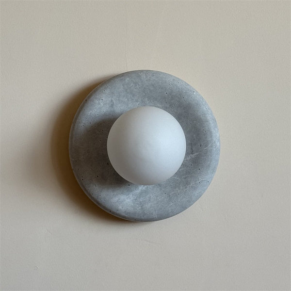 Aurvelyra Nordic Art Classic Grey Glass Marble Sconce Wall Lamp