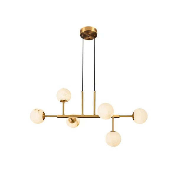 Modern Alabaster Venus Linear Chandelier
