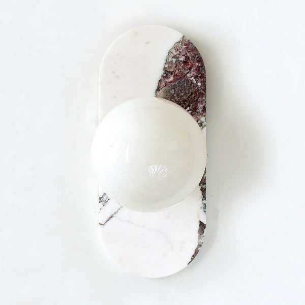 Evenara Oval Marble Glass Wall Lamp