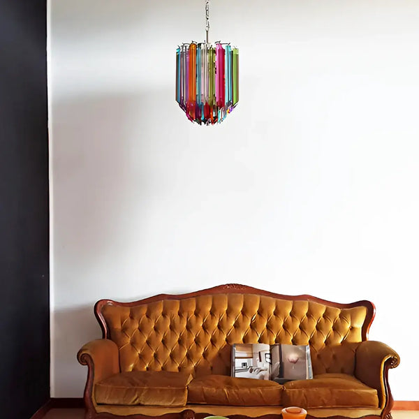 Quadriedri Murano Prisms Multicolored Chandelier
