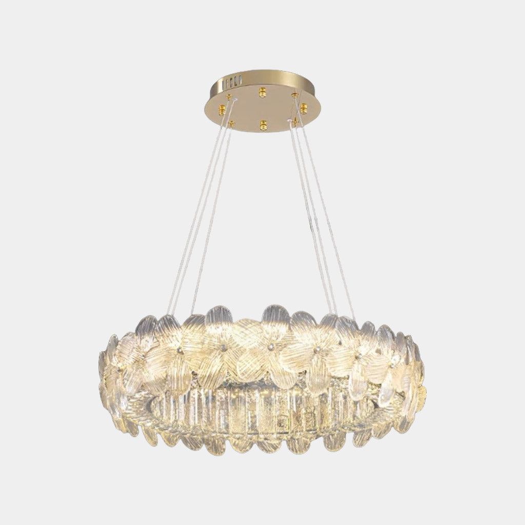 Chandelier Luxurious Crystal Glass Flower Ring Dimmable LED