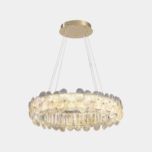 Chandelier Luxurious Crystal Glass Flower Ring Dimmable LED