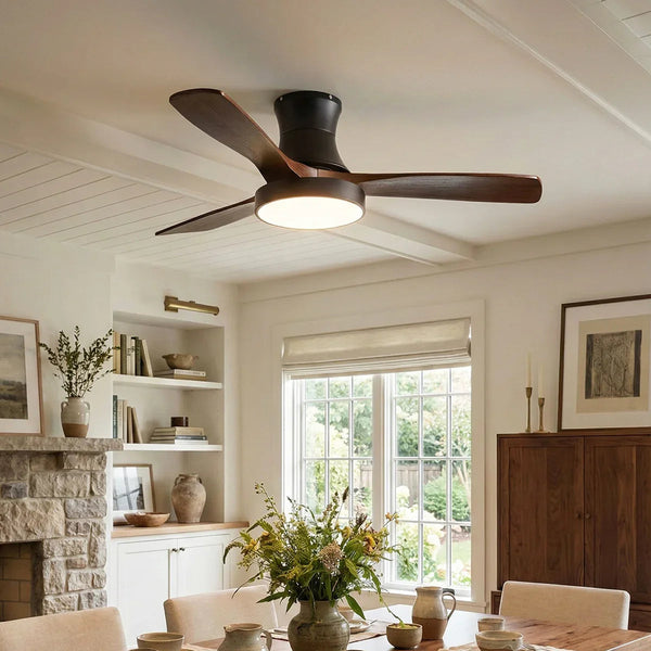 Wooden Three Blade Ceiling Fan Lights