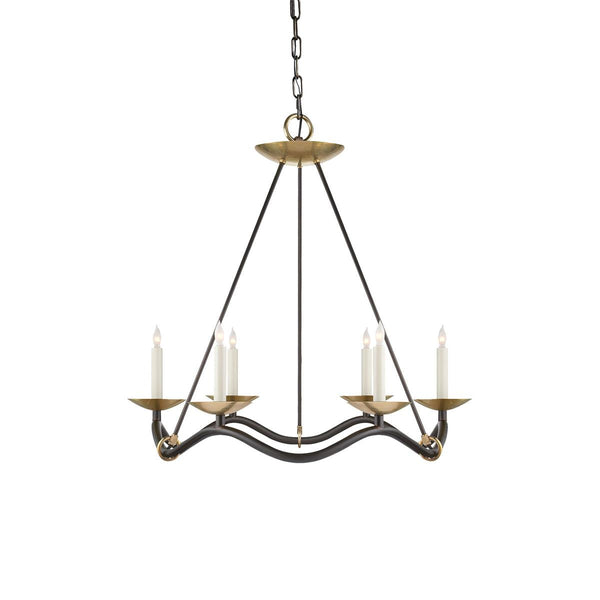Shine Vintage Industrial Brass Chandelier