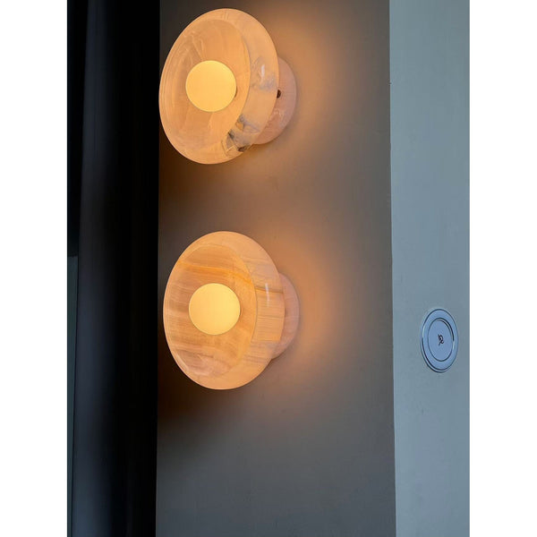 Piedra Marble Glass Wall Lamp