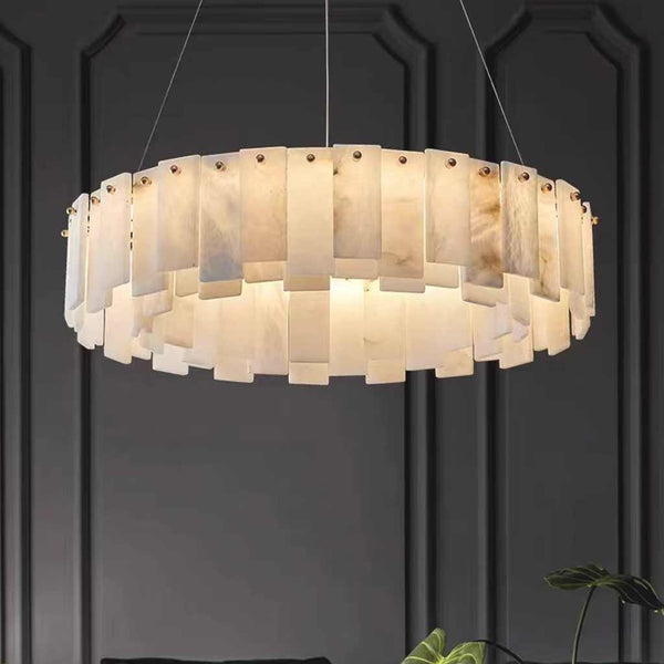 Chandelier Luxury Round / Oval Marble Alabaster