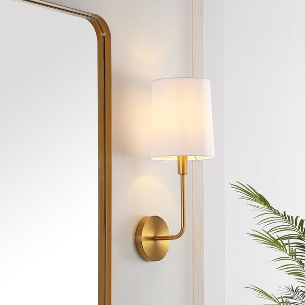 Orvynia Brass Fabric Wall Lamp