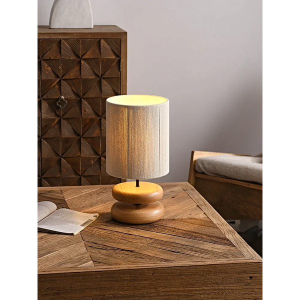 Zen Wood Bedside Lamp | Log or Walnut | CLZEN025