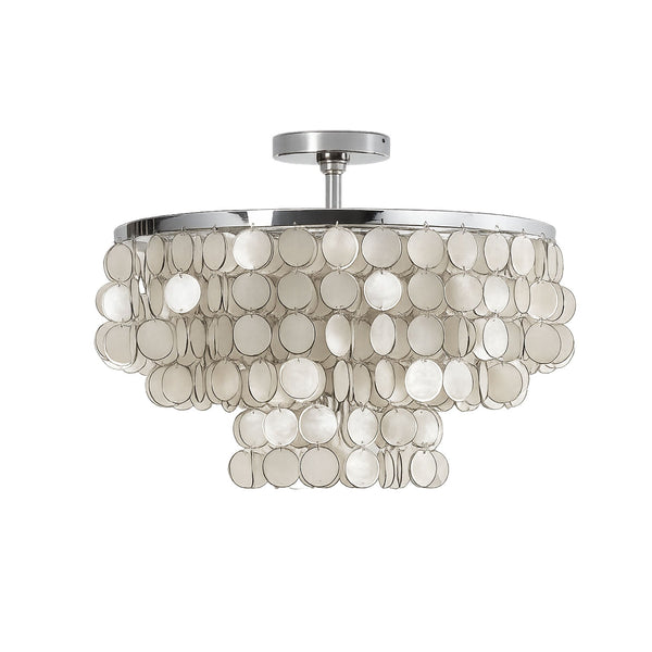 Tiered Shell Disc Ceiling Light