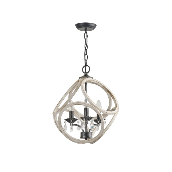 Viraearae Nordic Crystal Wood Pendant Lamp