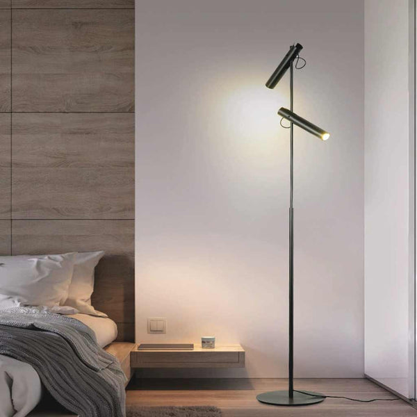 Floor Lamp Minimalist Adjustable Spotlight, Black