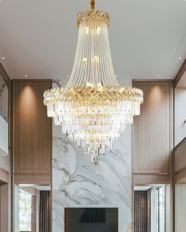 Tiered Crystal Chandelier