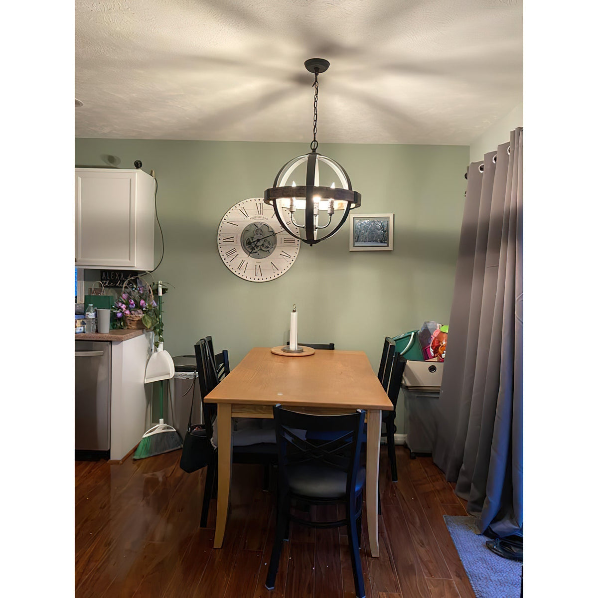 Luxe Vintage Industrial Wooden Pendant Lamp