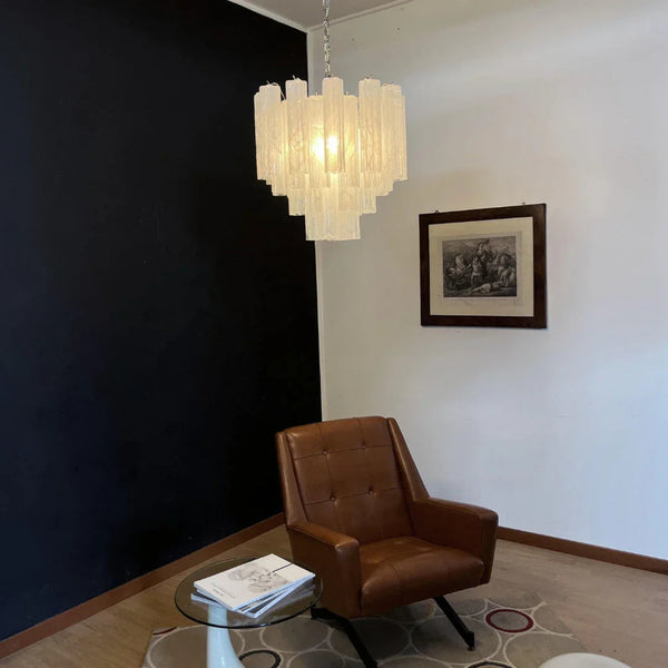 White Tubes Chandelier