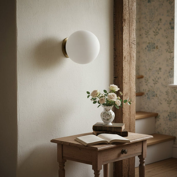 Pearl Wall Lamp Brass&Glass