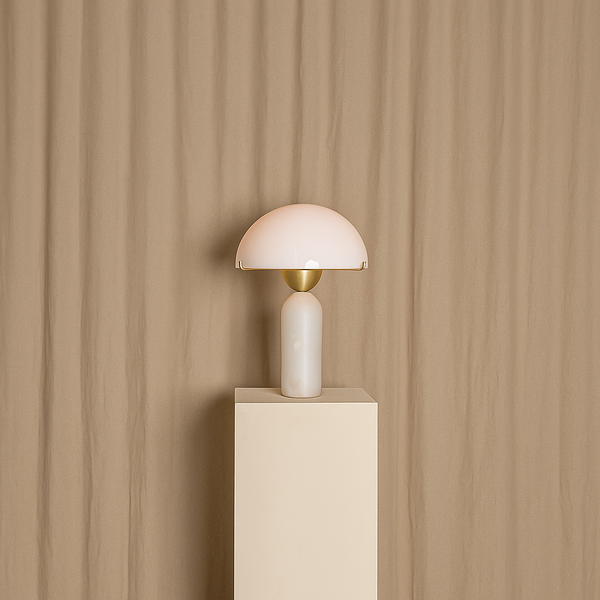Dome Table Lamp | Marble & Brass | CLPP0202