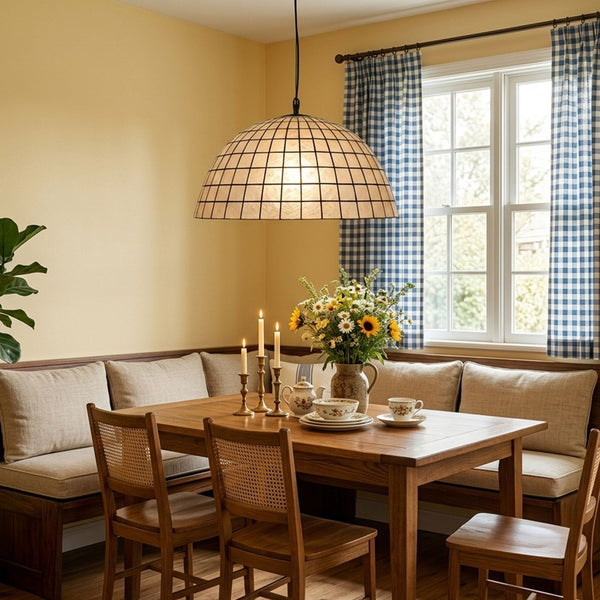 Capiz Shell Dome Pendant Light