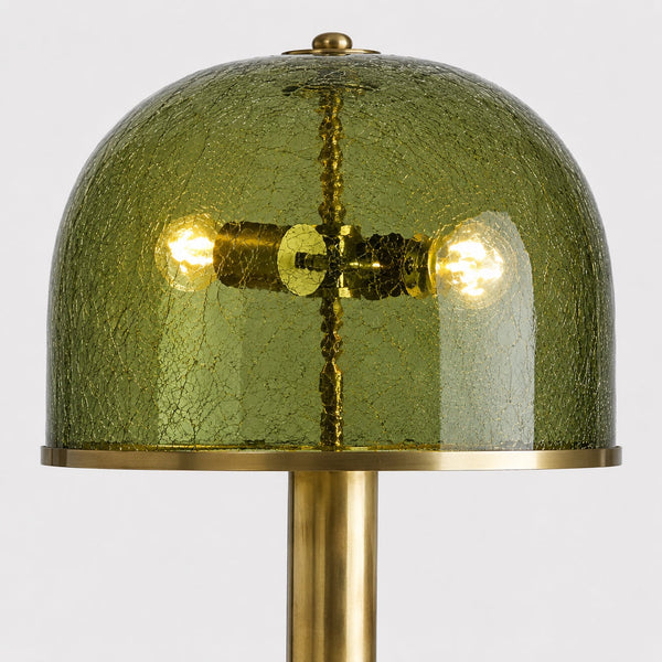 Crackle Glass Floor Lamp | Olive Green | CLCRK301-GRN