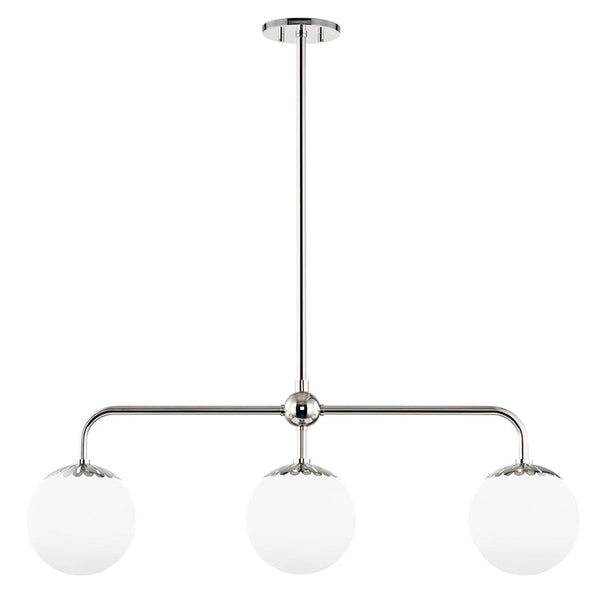 Yare Globe Chrome Glass Pendant Lamp